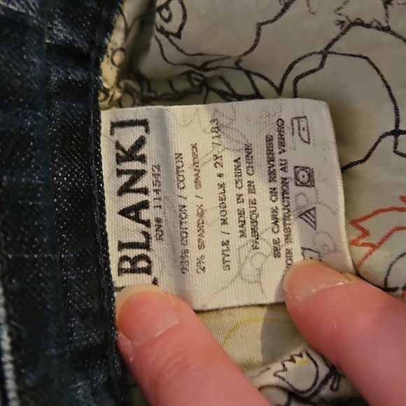 BLANK NYC Size 30 Distressed Blue Biker Jeans with Patchwork, Zip ankles - Picture 10 of 11